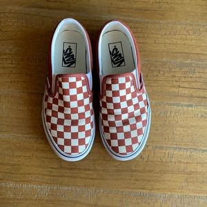 Checkered Slip On Vans - women’s 7, men’s 5.5